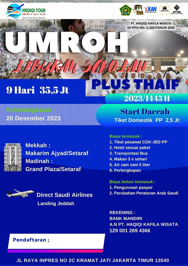 umrah liburan sekolah haqiqi tour by dim kreatif